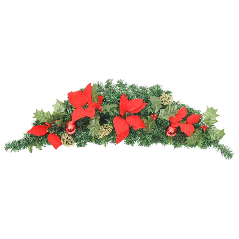 vidaXL Christmas Arch with LED Lights Black 90 cm PVC