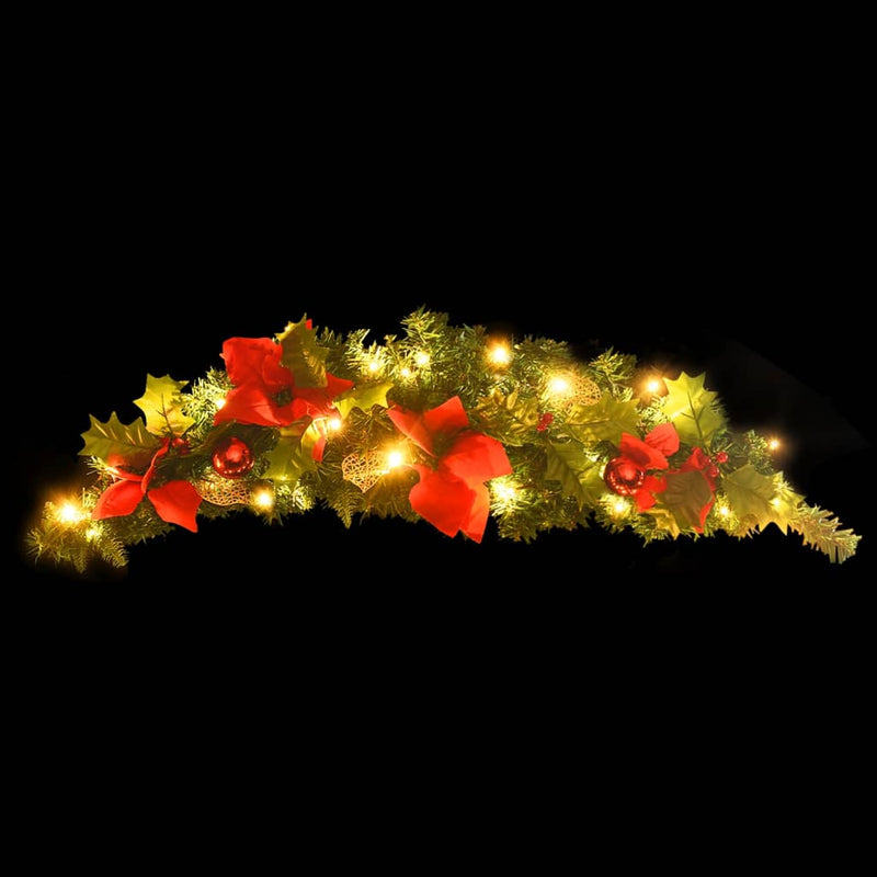 vidaXL Christmas Arch with LED Lights Black 90 cm PVC