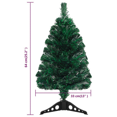 vidaXL Artificial Christmas Tree Green 64 cm Fibre Optic