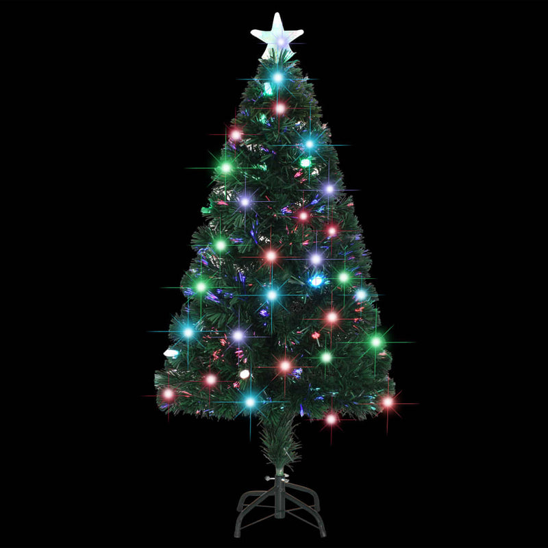 vidaXL Pre-lit Christmas Tree with Stand 150 cm Fibre Optic