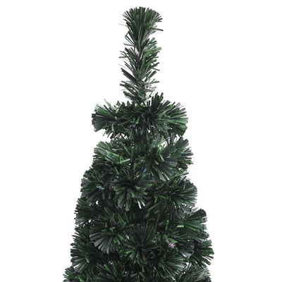 vidaXL Artificial Slim Christmas Tree with Stand 120 cm Fibre Optic