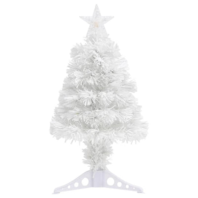vidaXL Artificial Pre-lit Christmas Tree White&Blue 64 cm Fibre Optic