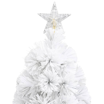 vidaXL Artificial Pre-lit Christmas Tree White&Blue 64 cm Fibre Optic