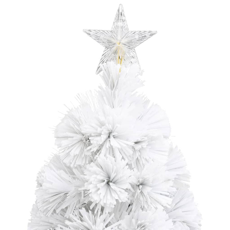 vidaXL Artificial Pre-lit Christmas Tree White&Blue 64 cm Fibre Optic