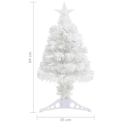 vidaXL Artificial Pre-lit Christmas Tree White&Blue 64 cm Fibre Optic