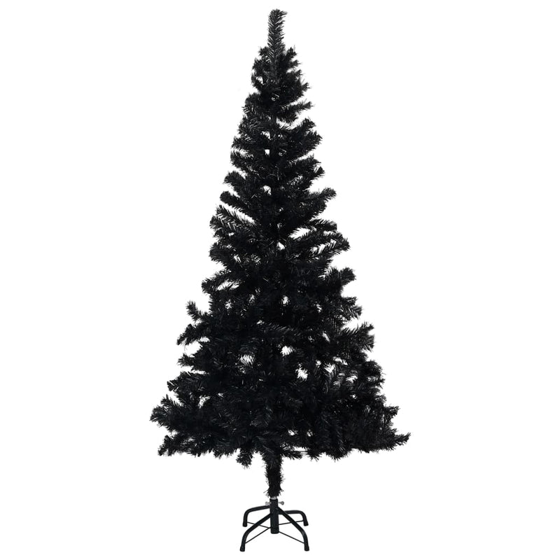 vidaXL Artificial Christmas Tree with Stand Black 240 cm PVC