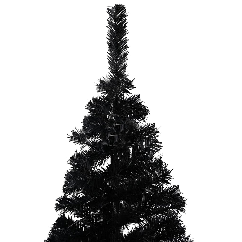 vidaXL Artificial Christmas Tree with Stand Black 240 cm PVC