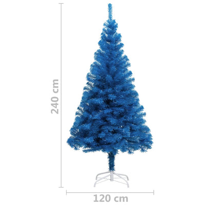 vidaXL Artificial Christmas Tree with Stand Blue 120 cm PVC