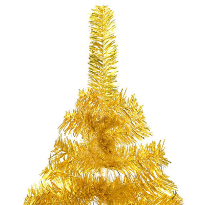 vidaXL Artificial Christmas Tree with Stand Gold 120 cm PET