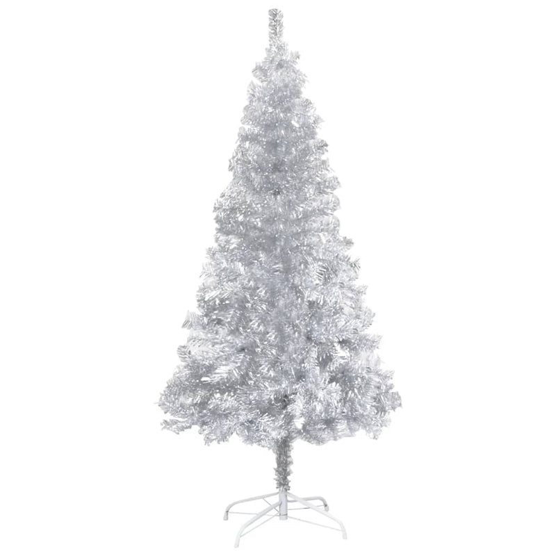 vidaXL Artificial Christmas Tree with Stand Silver 120 cm PET
