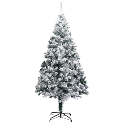 vidaXL Artificial Christmas Tree with Flocked Snow Green 400cm PVC