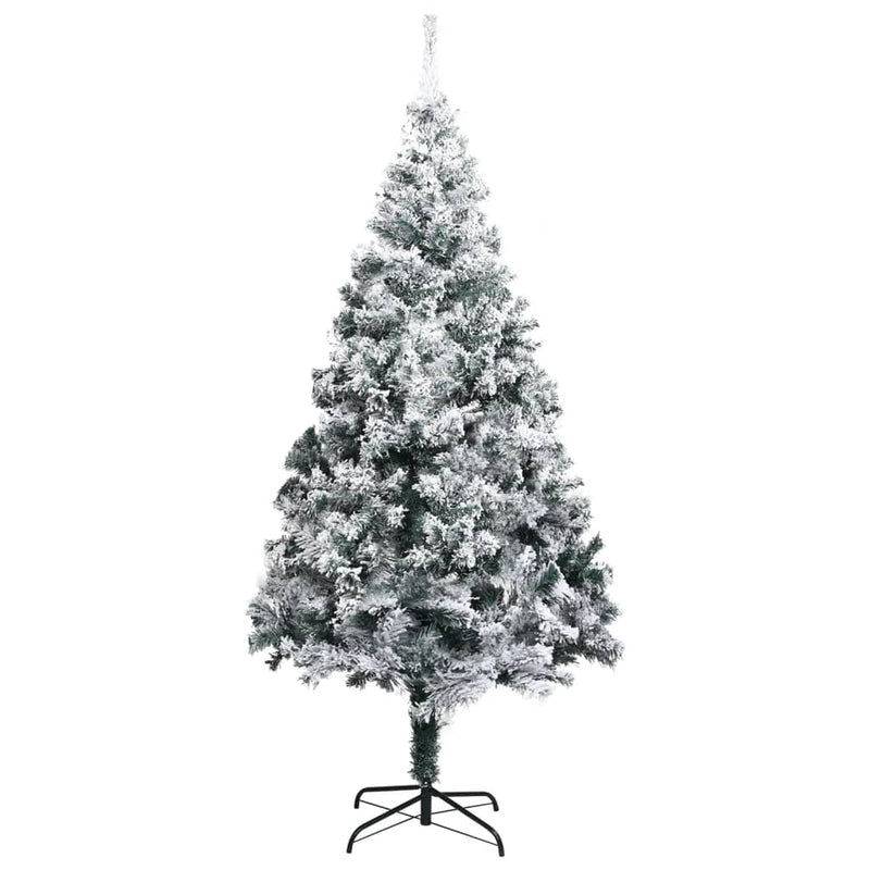 vidaXL Artificial Christmas Tree with Flocked Snow Green 400cm PVC