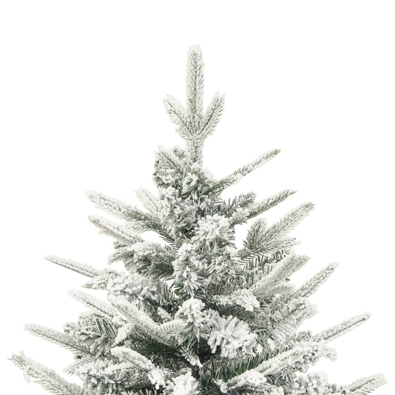 vidaXL Artificial Christmas Tree with Flocked Snow Green 150 cm PVC&PE