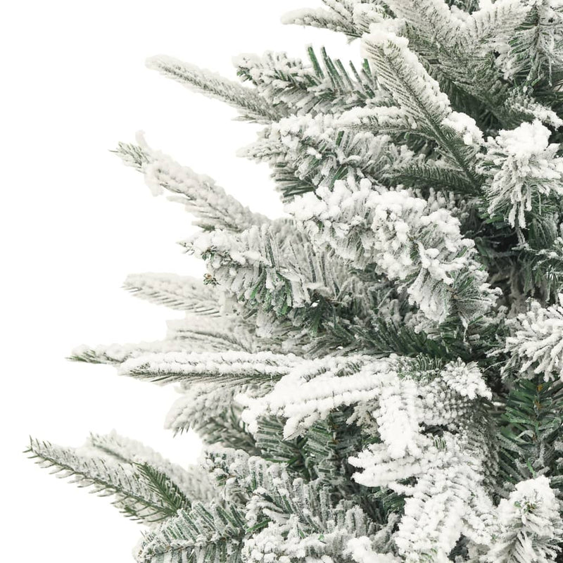 vidaXL Artificial Christmas Tree with Flocked Snow Green 150 cm PVC&PE