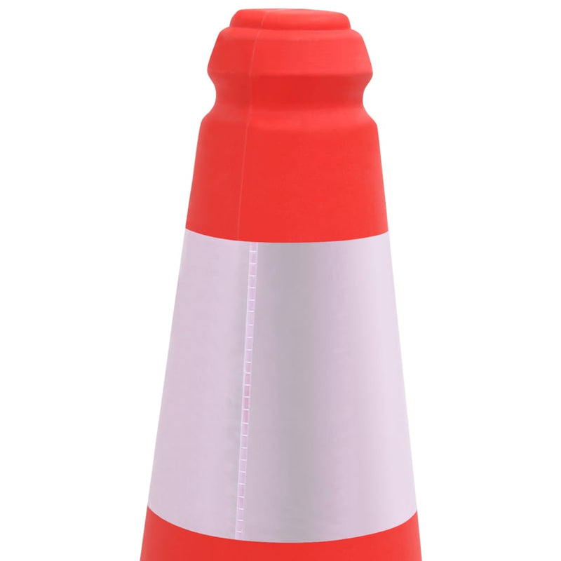 vidaXL Reflective Traffic Cones with Heavy Bases 10 pcs 75 cm