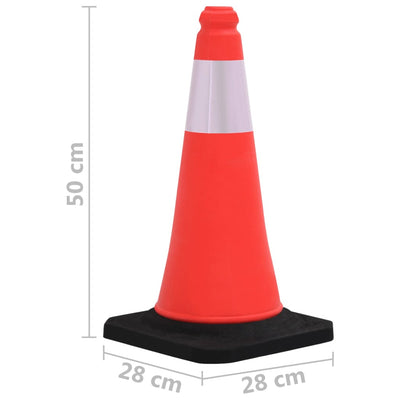 vidaXL Reflective Traffic Cones with Heavy Bases 10 pcs 75 cm
