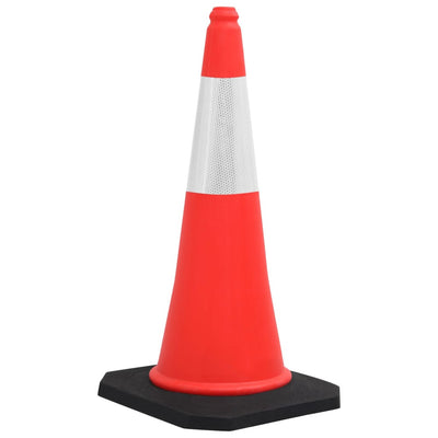 vidaXL Reflective Traffic Cones with Heavy Bases 10 pcs 75 cm