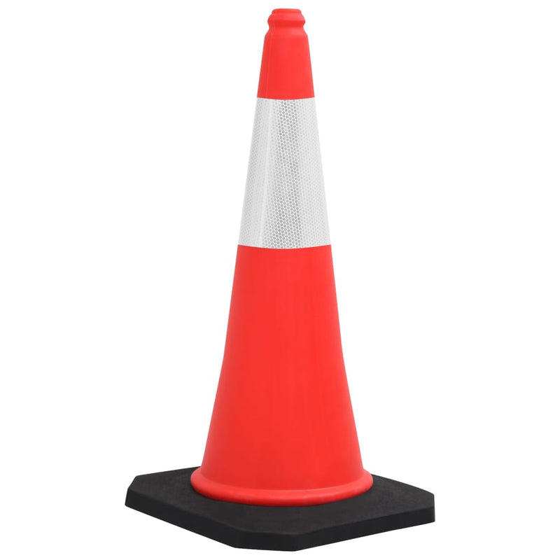 vidaXL Reflective Traffic Cones with Heavy Bases 10 pcs 75 cm