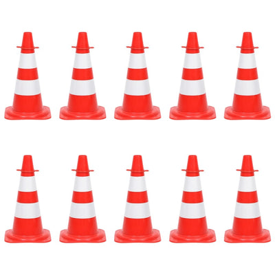 vidaXL Chain Cone Set with 10 m Chain Red and white