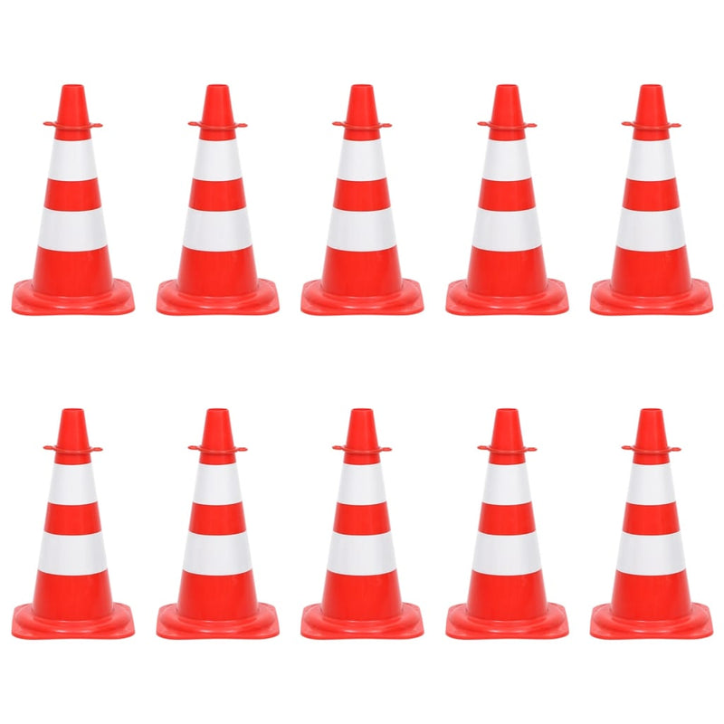 vidaXL Chain Cone Set with 10 m Chain Red and white