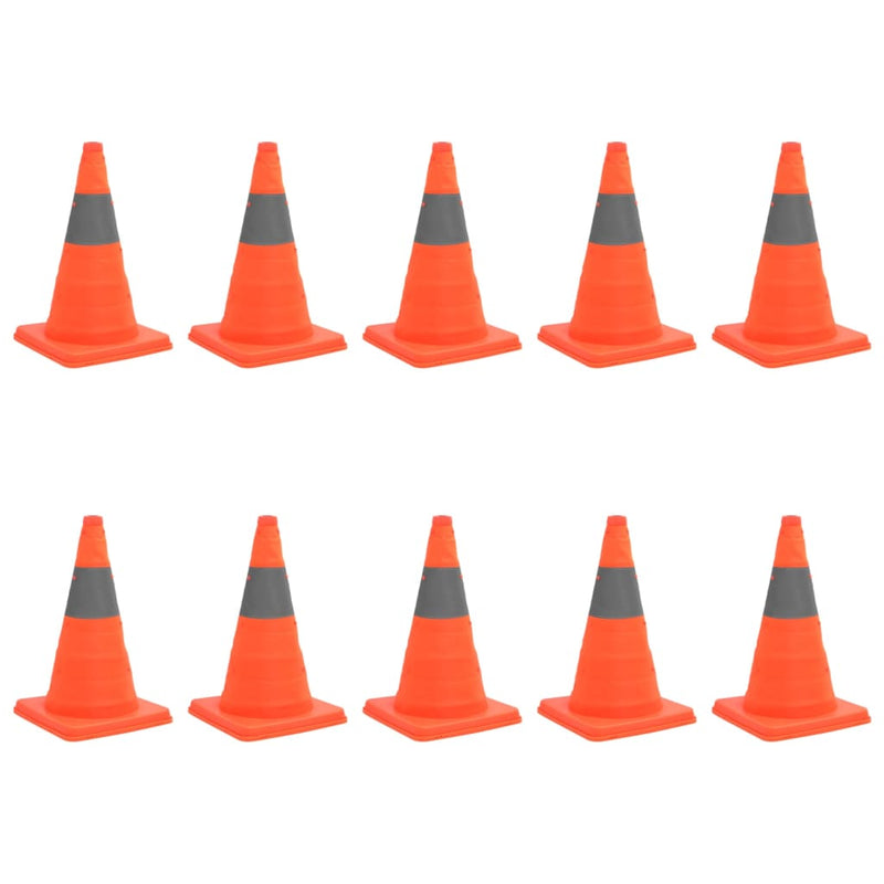 vidaXL Pop-up Traffic Cones 10 pcs 42 cm