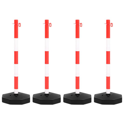 vidaXL Chain Post Set with 10 m Plastic Chain