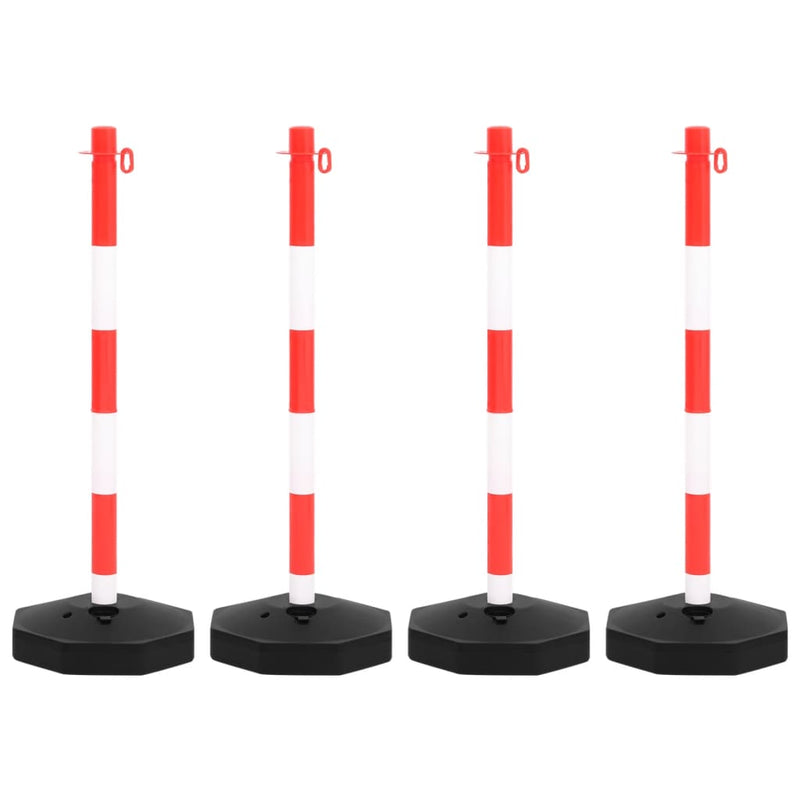 vidaXL Chain Post Set with 10 m Plastic Chain