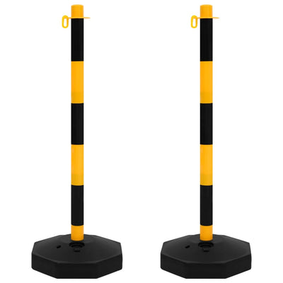 vidaXL Chain Post Set with 10 m Plastic Chain