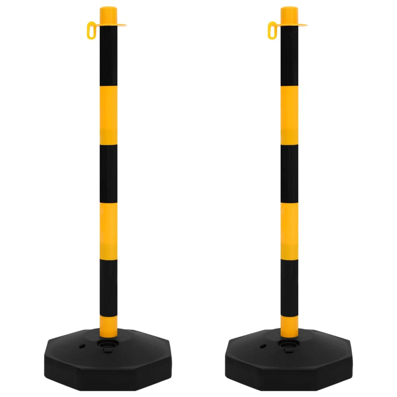 vidaXL Chain Post Set with 10 m Plastic Chain