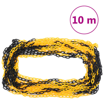 vidaXL Chain Post Set with 10 m Plastic Chain