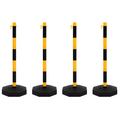 vidaXL Chain Post Set with 10 m Plastic Chain