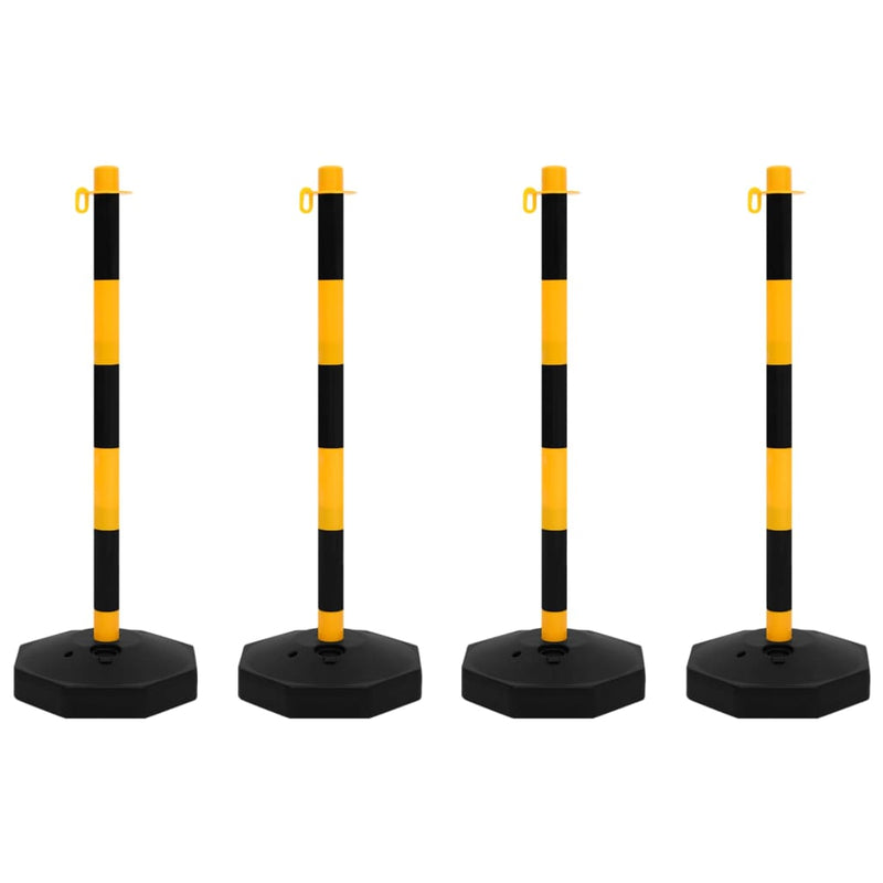 vidaXL Chain Post Set with 10 m Plastic Chain