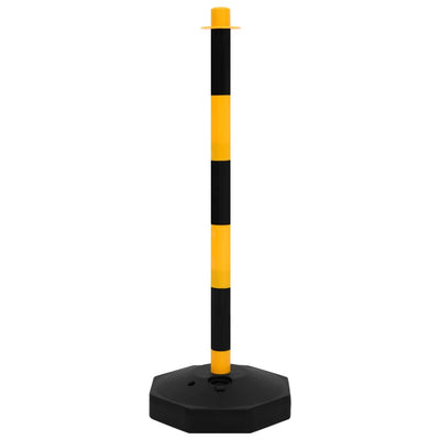 vidaXL Chain Post Set with 10 m Plastic Chain