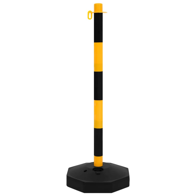 vidaXL Chain Post Set with 10 m Plastic Chain