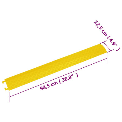 vidaXL Cable Protector Ramps 4 pcs 98.5 cm Yellow