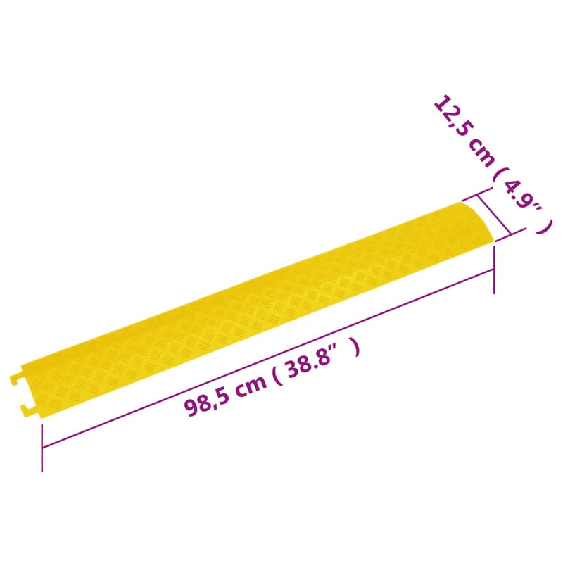 vidaXL Cable Protector Ramps 4 pcs 98.5 cm Yellow