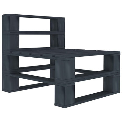 vidaXL 8 Piece Garden Pallet Lounge Set Wood Grey