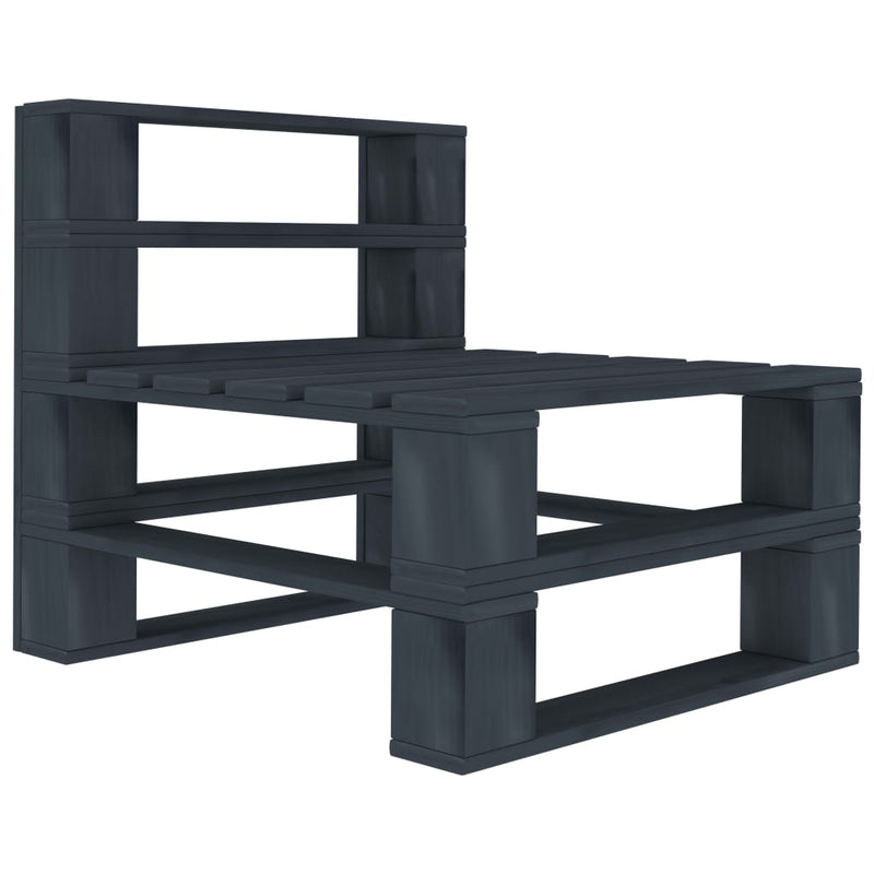 vidaXL 8 Piece Garden Pallet Lounge Set Wood Grey