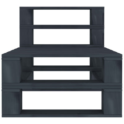 vidaXL 8 Piece Garden Pallet Lounge Set Wood Grey