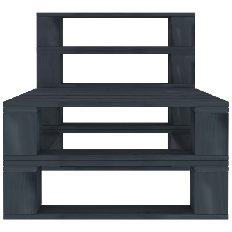 vidaXL 8 Piece Garden Pallet Lounge Set Wood Grey