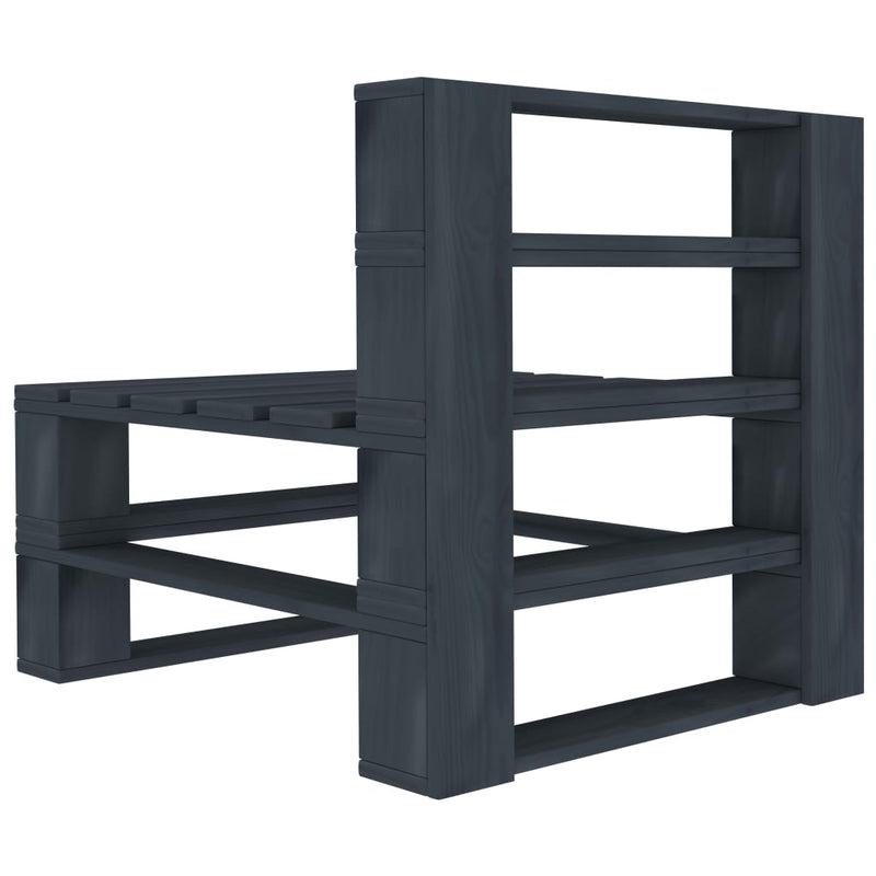 vidaXL 8 Piece Garden Pallet Lounge Set Wood Grey