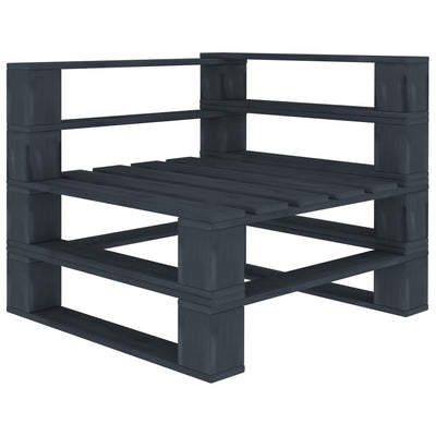 vidaXL 8 Piece Garden Pallet Lounge Set Wood Grey