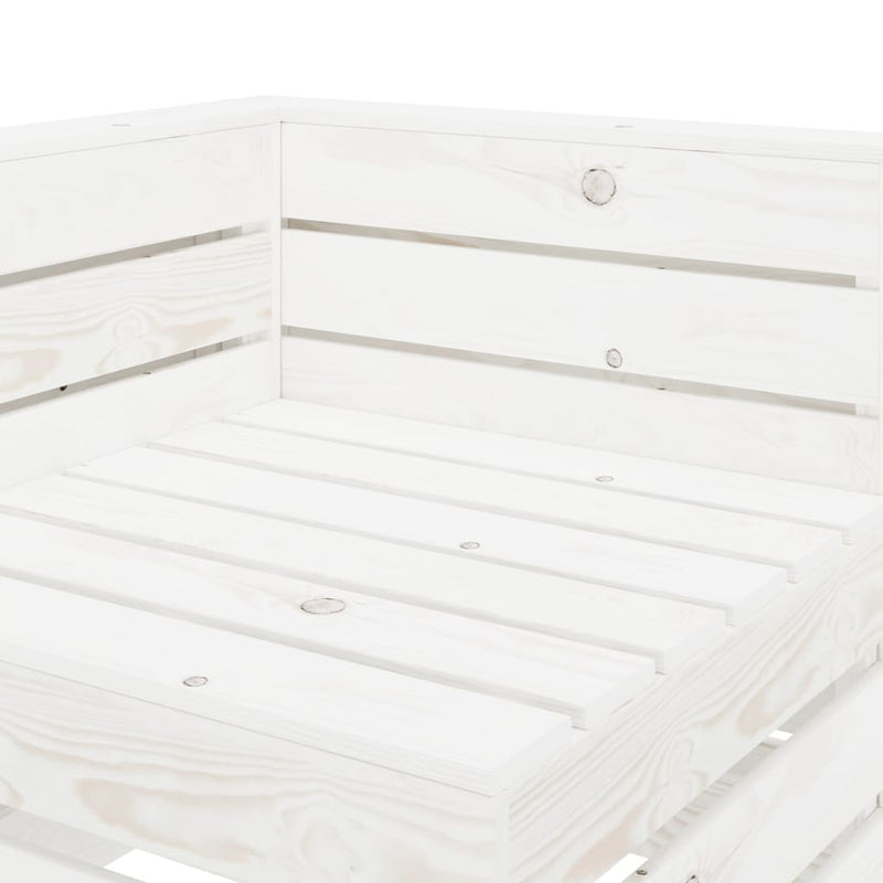 vidaXL 7 Piece Garden Lounge Set Pallets Wood White