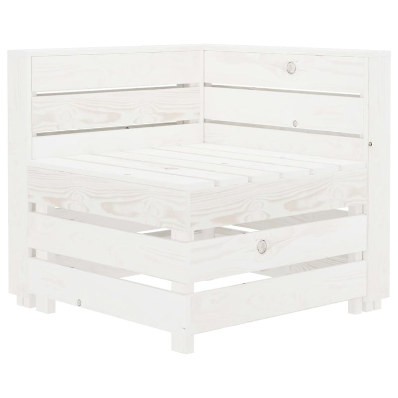 vidaXL 8 Piece Garden Pallet Lounge Set Wood White