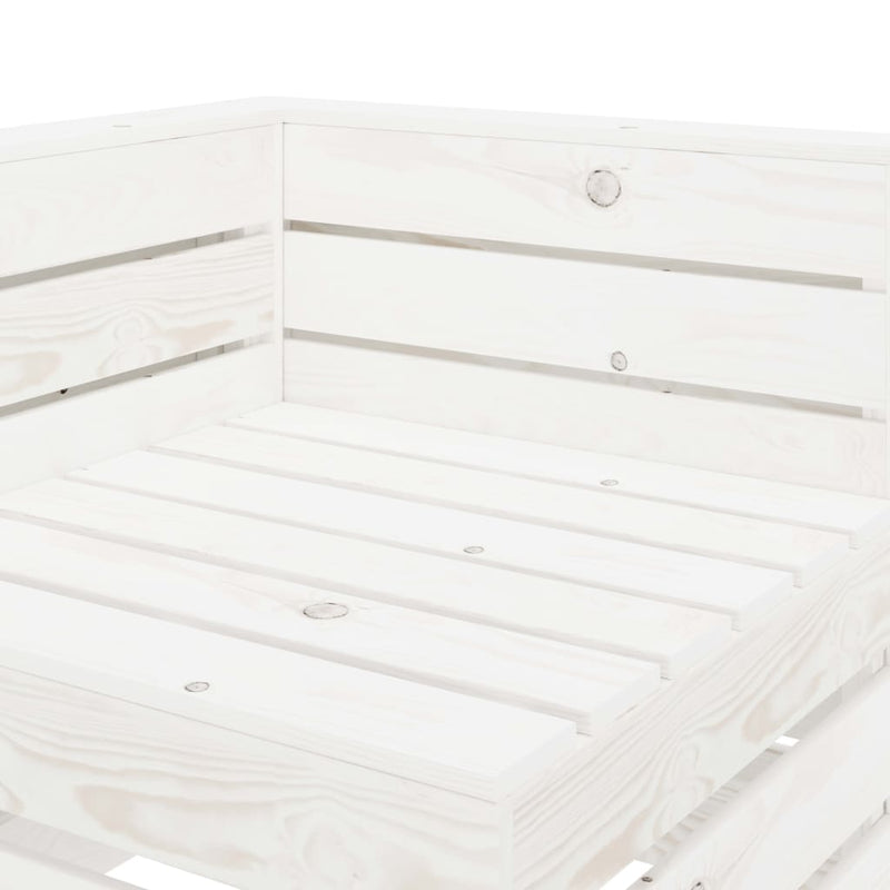 vidaXL 8 Piece Garden Pallet Lounge Set Wood White