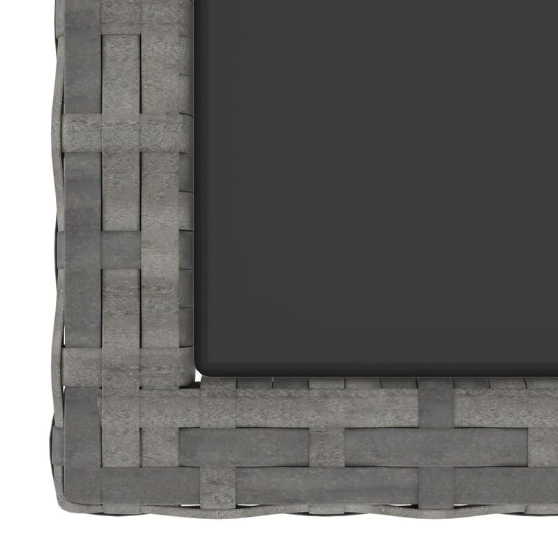 vidaXL 3 Piece Garden Dining Set Poly Rattan Black