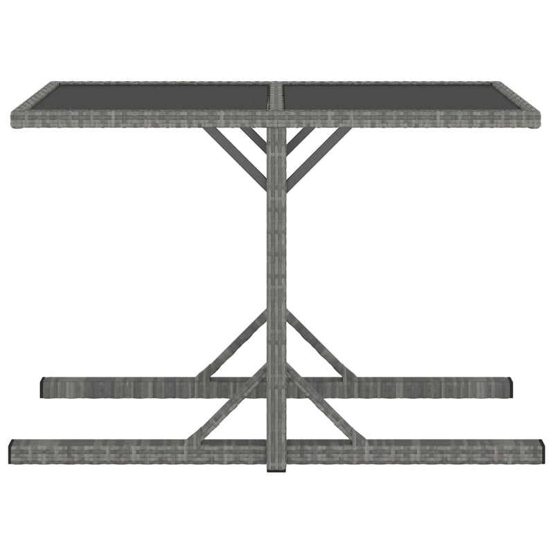 vidaXL 3 Piece Garden Dining Set Poly Rattan Black