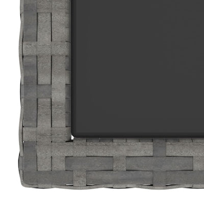 vidaXL 3 Piece Garden Dining Set Poly Rattan Anthracite