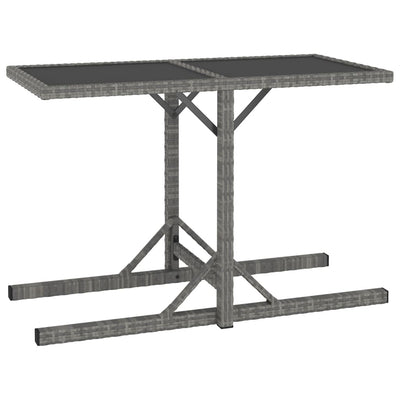 vidaXL 3 Piece Garden Dining Set Poly Rattan Anthracite