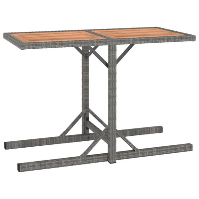 vidaXL 3 Piece Garden Dining Set Solid Acacia Wood & Poly Rattan Anthracite